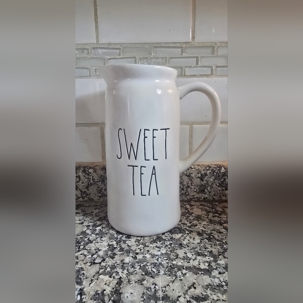 Rae Dunn White Sweet Tea Ceramic Pitcher
